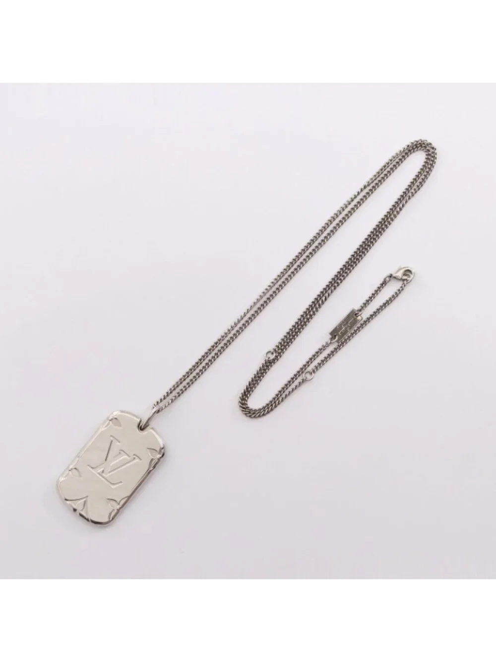 Louis Vuitton Necklace Locket Monogram Silver